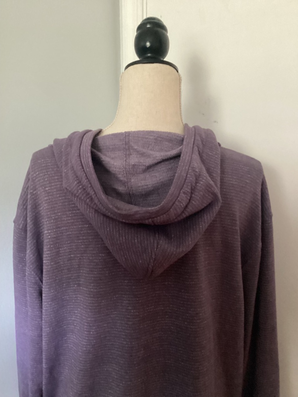CHAMPION ELITE WOMAN XXL PURPLE WHITE STRIPES HOODIE KANGAROO POCKETS - Picture 5 of 9
